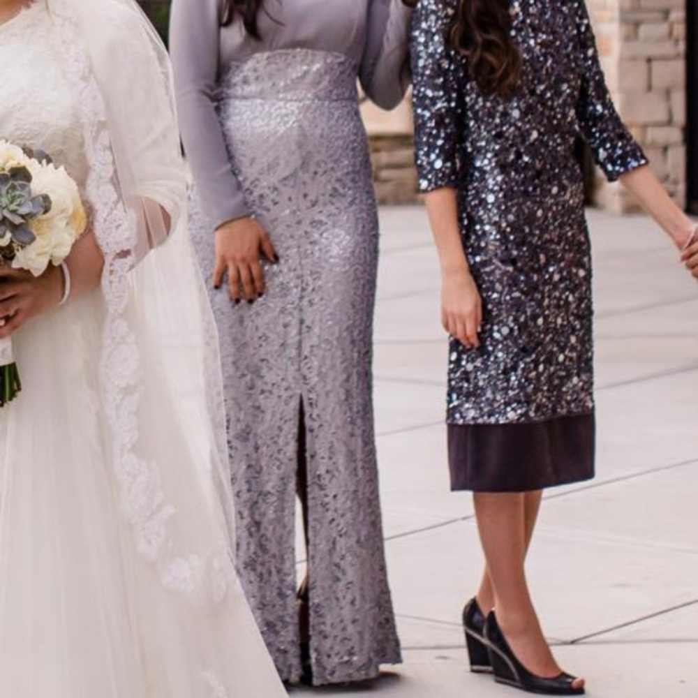 Silver custom designed gown